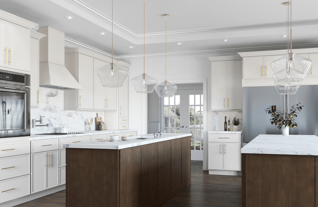 Slim White Shaker cabinets
